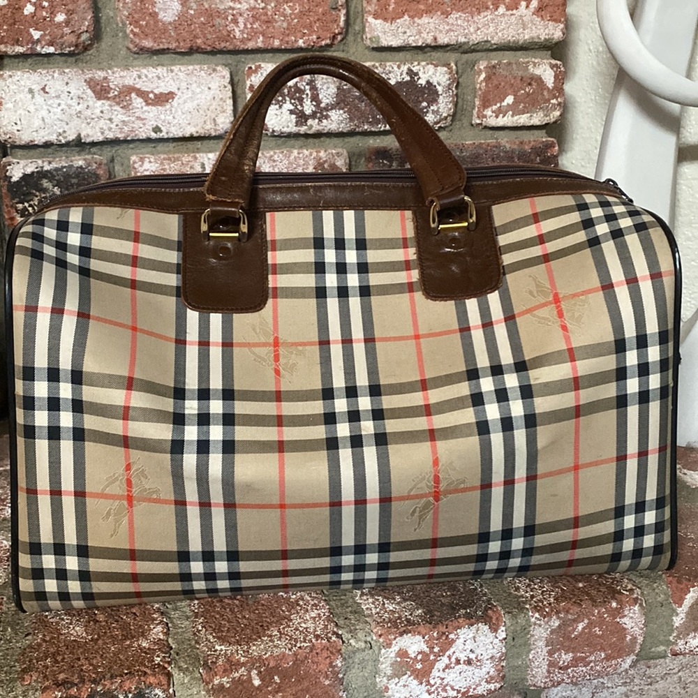 VINTAGE Burberry’s Nova Check Duffle/Travel Bag - Picture 15 of 17